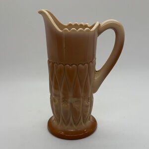 EAPG Greentown Chocolate Glass Pitcher Shuttle Hearts Loch Laven